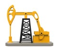 Oil Pump Isolated Royalty Free Stock Photo