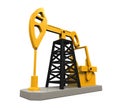 Oil Pump Isolated Royalty Free Stock Photo