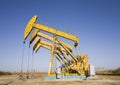 Oil pump jack Royalty Free Stock Photo