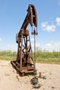 Oil pump jack Royalty Free Stock Photo