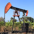 Oil Pump Jack (Sucker Rod Beam) Royalty Free Stock Photo