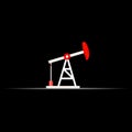 Oil Pump, Oil Derrick. Economic Geography 3d Vector Icon, Map Navigation Element. Vector Background for Your Design