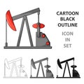 Oil pump.Oil single icon in cartoon style vector symbol stock illustration web.