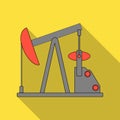 Oil pump.Oil single icon in flat style vector symbol stock illustration web.