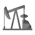 Oil pump.Oil single icon in monochrome style vector symbol stock illustration web.