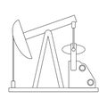 Oil pump.Oil single icon in outline style vector symbol stock illustration web.