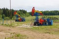 Oil pumpjack in the field