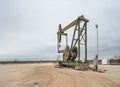 Oil Pumpjack on the Permian Basin at Eunice, New Mexico