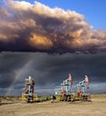 Oil pumps and rainbow