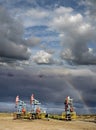 Oil pumps and rainbow