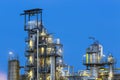 Oil Refinery Detail At Night Royalty Free Stock Photo