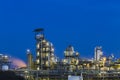 Oil Refinery Detail At Night Royalty Free Stock Photo