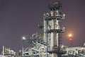 Refinery Detail At Night Royalty Free Stock Photo