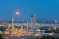 Oil Refinery factory in the morning , petrochemical plant , Petroleum. Royalty Free Stock Photo