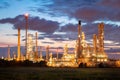 Oil Refinery factory in the morning , petrochemical plant Royalty Free Stock Photo