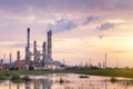 Oil Refinery factory in the morning , petrochemical Royalty Free Stock Photo