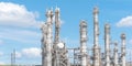 Oil refinery column un er cloud blue sky in Pasadena, Texas, USA Royalty Free Stock Photo