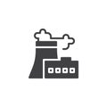 Oil refinery factory vector icon Royalty Free Stock Photo