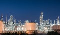 Oil refinery gas industry plant of petroleum Royalty Free Stock Photo