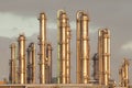 Oil refinery industry distillation pipelines