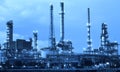 Oil refinery industry in metalic color style use as metal style Royalty Free Stock Photo