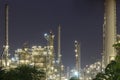 Oil refinery industry night Royalty Free Stock Photo