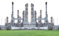 Oil refinery isolate on white background