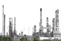 Oil refinery isolate on white background