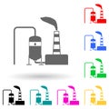 oil refinery multi color style icon. Simple glyph, flat vector of Oil icons for ui and ux, website or mobile application Royalty Free Stock Photo