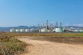Oil refinery near Carmel mountain in Israel