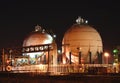 Oil Refinery at Night Royalty Free Stock Photo