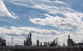 Oil refinery over blue sky Royalty Free Stock Photo