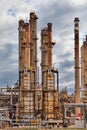 Oil refinery petrochemical industry plant Royalty Free Stock Photo