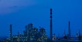 Oil refinery petrochemical industry plant Royalty Free Stock Photo