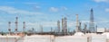 Oil refinery or petrochemical industry plant Royalty Free Stock Photo