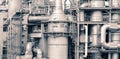 Oil refinery plant detail in vintage tone edit Royalty Free Stock Photo