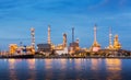 Oil refinery plant Royalty Free Stock Photo