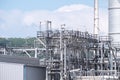 Oil refinery plant pipeline close up Royalty Free Stock Photo