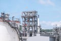 Oil refinery plant pipeline close up Royalty Free Stock Photo