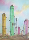 Oil Refinery Tanks