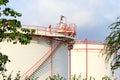 Oil refinery tanks Royalty Free Stock Photo