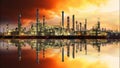 Oil refinery, time lapse