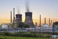 Colorful Refinery At Sunset Royalty Free Stock Photo