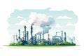 Oil Refinery vector flat minimalistic isolated vector style illustration