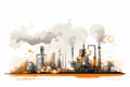 Oil Refinery vector flat minimalistic isolated vector style illustration