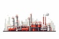 Oil Refinery vector flat minimalistic isolated vector style illustration