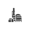 Oil refinery vector icon