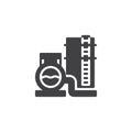 Oil refinery vector icon