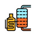 oil refining industry color icon vector illustration