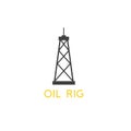 Oil rig abstract simple vector design Royalty Free Stock Photo